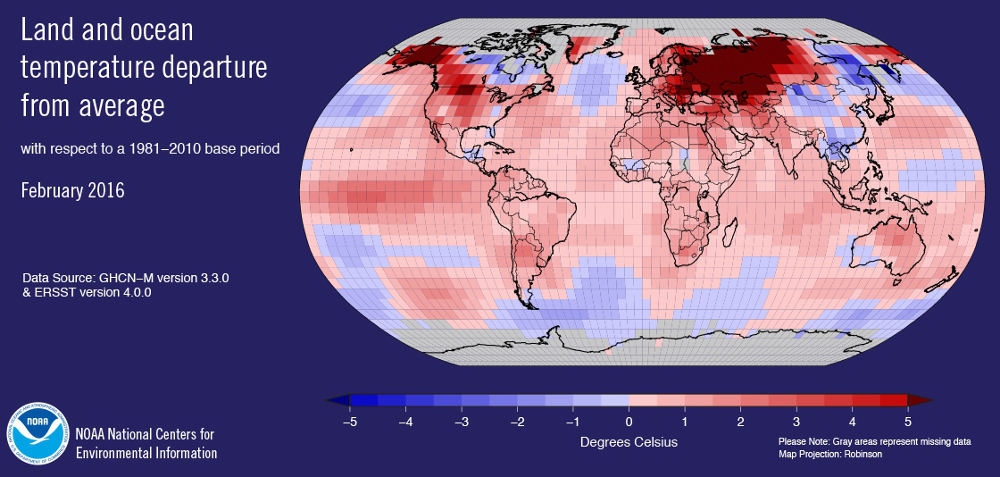 global temp anomaly feb 2016