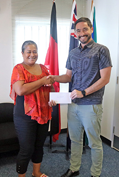 DAP Cheque Presentation Pohnpei Swimming Club