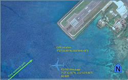 Location of plane and approach